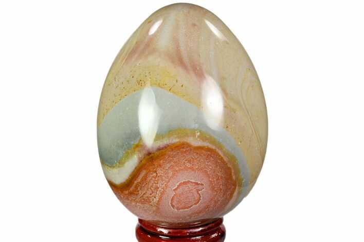 Polished Polychrome Jasper Egg - Madagascar #104665